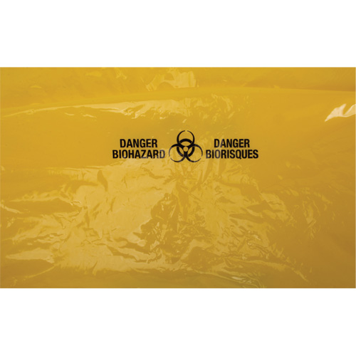 Waste Bags, Bio-Hazard, 38" L x 30" W, 2 mils Ontario Safety Products