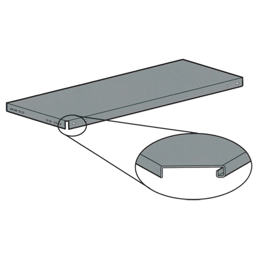 Slotted Angle Shelving - Shelves, Galvanized Steel, 48" W x 24" D Ontario Safety Products