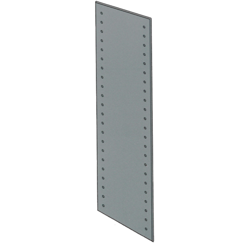 Panneau d'extr&eacute;mit&eacute; &agrave; corni&egrave;re perfor&eacute;e, 84" ha, 18" p, Acier galvanis&eacute; Ontario Safety Products