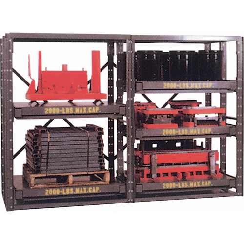 &eacute;tag&egrave;res E-Z Glide, Acier, &agrave; glissi&egrave;re, Capacit&eacute; 2000 lb, 48" la x 84,5" h x 48" p Ontario Safety Products