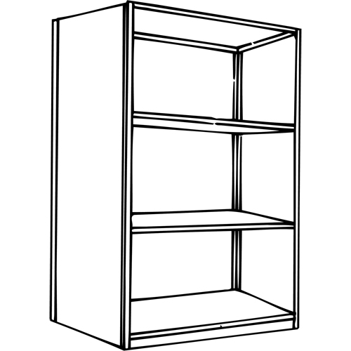 &eacute;l&eacute;ment de rayonnage Interlok, Acier, Sans boulons, Capacit&eacute; 800 lb, 36" la x 76" h x 24" p Ontario Safety Products