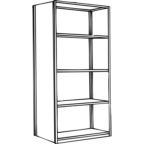 &eacute;l&eacute;ment de rayonnage Interlok, Acier, Sans boulons, Capacit&eacute; 800 lb, 36" la x 100" h x 24" p Ontario Safety Products