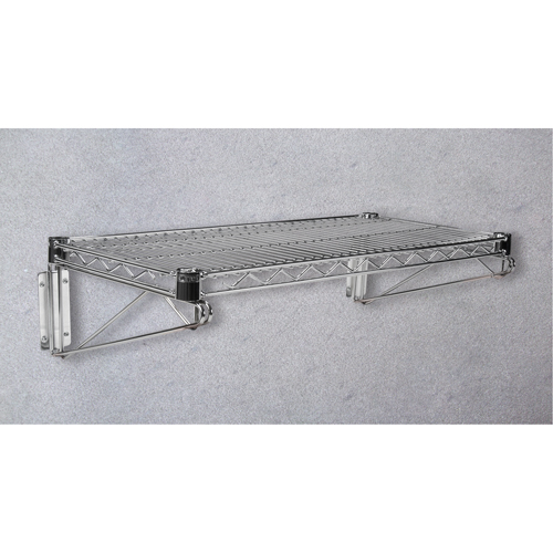 Support mural direct pour &eacute;tag&egrave;re en treillis chromat&eacute;, Simple Support, 200 lb Capacit&eacute;, 14" p Ontario Safety Products