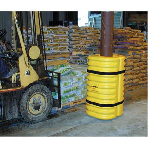 Protecteur de colonne, Ouverture int&eacute;rieure 4" x 6", 13" lo x 13" la x 42" h, Jaune Ontario Safety Products