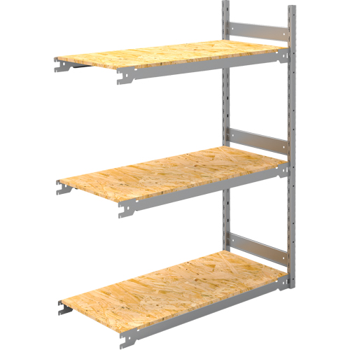 Wide Span Record Storage Shelving, Steel, 3 Shelves, 42" W x 18" D x 60" H, Add-On Kit Ontario Safety Products