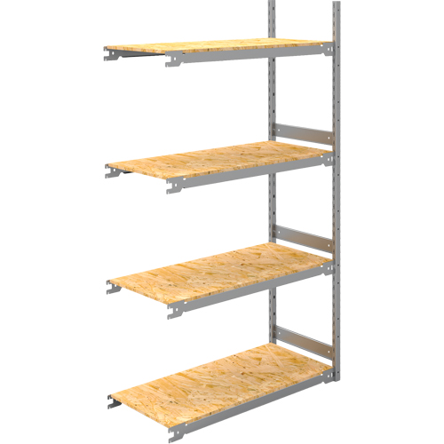 &eacute;tag&egrave;re-classeur de grande largeur, Acier, 4 Tablettes, 42" la x 18" p x 84" h, Ensemble Ajout Ontario Safety Products