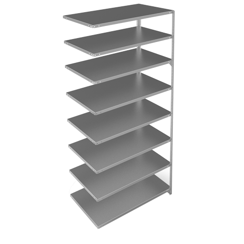 &eacute;l&eacute;ment de rayonnage, Acier galvanis&eacute;, Montant &agrave; fente, Ajout, 48" la x 96" h x 24" p Ontario Safety Products