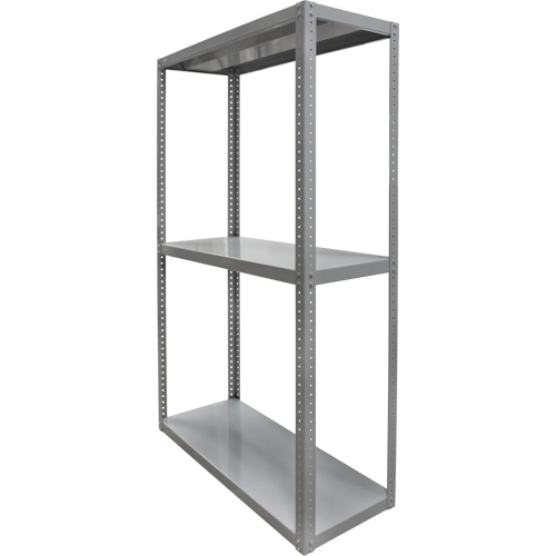 Heavy-Duty Shelving, Steel, Bolted, 3000 lbs. Capacity, 36" W x 72" H x 24" D Ontario Safety Products