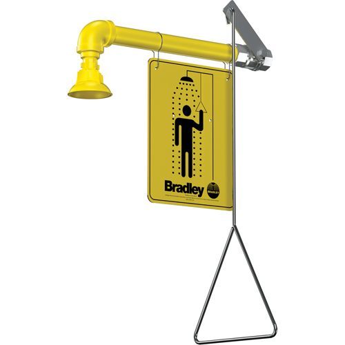 Horizontal Supply Emergency Shower Stations, Wall-Mount Ontario Safety Products