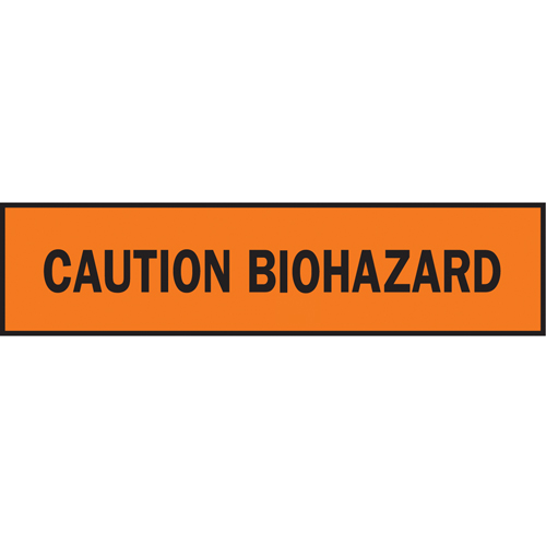 Rubans pour barricades, Anglais, 3" la x 1000' lo, 3,5 mils, Noir/orange Ontario Safety Products