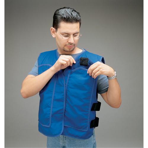ALLEGRO INDUSTRIES Cooling Vests with Insert Pockets, Large, Royal Blue Ontario Safety Products
