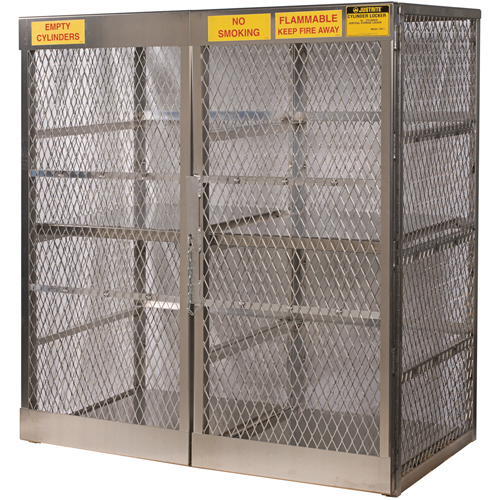 Armoires en aluminium pour bouteilles GPL, nbre de bouteilles: 16, 60" , 32" , 65" , Argent Ontario Safety Products