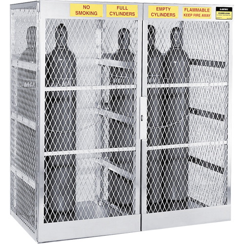 Armoires en aluminium pour bouteilles GPL, nbre de bouteilles: 20, 60" , 32" , 65" , Argent Ontario Safety Products