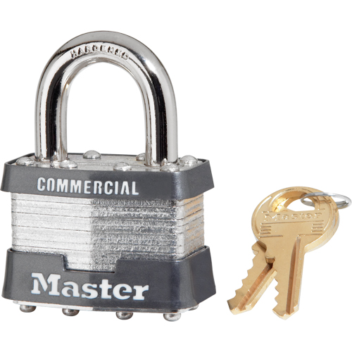 Laminated Padlock, Silver, Keyed Alike, Laminated Steel, 1-3/4" Width Ontario Safety Products
