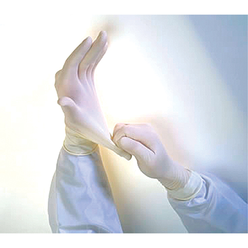 Gants d'examen Qualatex Miracle Grip QRP, Moyen, Latex, 6 mils, Sans poudre, Blanc Ontario Safety Products