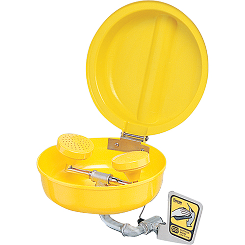 Eye/Face wash With Cover, Wall-Mount Installation, Plastic Bowl Ontario Safety Products