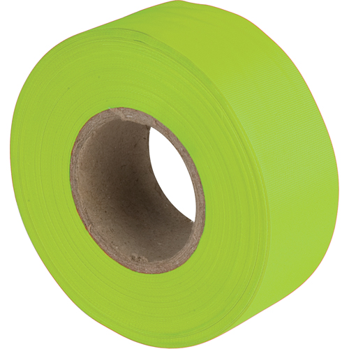 Flagging Tape, 1.1875" W x 150' L, Fluorescent Lime Ontario Safety Products