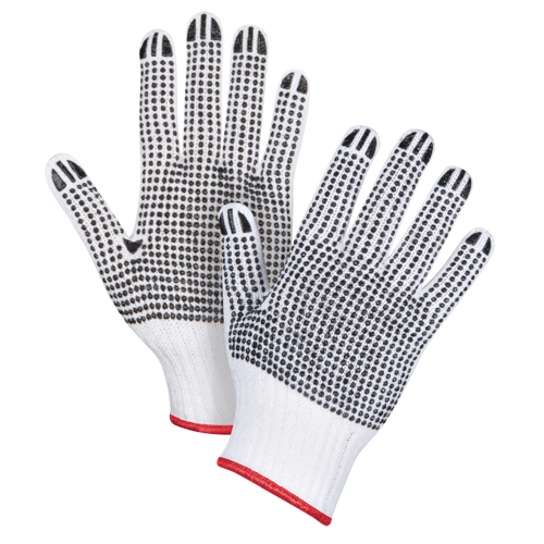 Double-Sided Dotted String Knit Gloves, Poly/Cotton, Double Sided, 7 Gauge, Small Ontario Safety Products