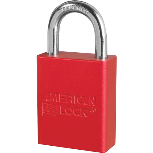 Cadenas anodis&eacute;, Cadenas de s&eacute;curit&eacute;, Cl&eacute;s identiques, Aluminium, Largeur de 1-1/2" Ontario Safety Products