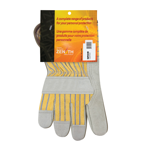 Gants d'ajusteur rugueux de premi&egrave;re qualit&eacute;, Grand, Paume en Cuir de vache refendu, Doublure en Coton Ontario Safety Products