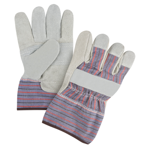 Gants d'ajusteur &agrave; paume renforc&eacute;e de premi&egrave;re qualit&eacute;, Grand, Paume en Cuir de vache refendu, Doublure en Coton Ontario Safety Products