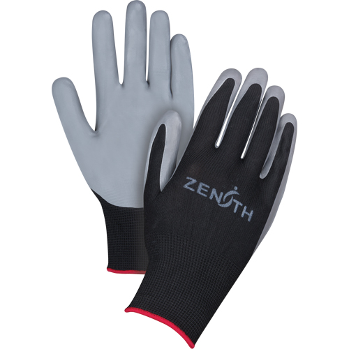 Gants enduits confortables de premi&egrave;re qualit&eacute;, 8/Moyen, R&ecirc;vetement Nitrile, Calibre 13, Enveloppe en Polyester Ontario Safety Products