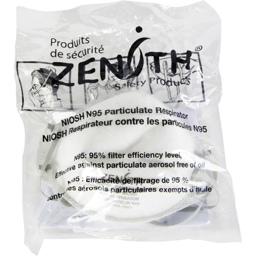 Respîrateurs contre les particules - Emballage pour machine distributrice, N95, Certifi&eacute; NIOSH, Moyen/grand Ontario Safety Products