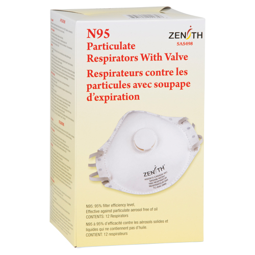 Respirateur contre les particules, N95, Certifi&eacute; NIOSH, Moyen/grand Ontario Safety Products