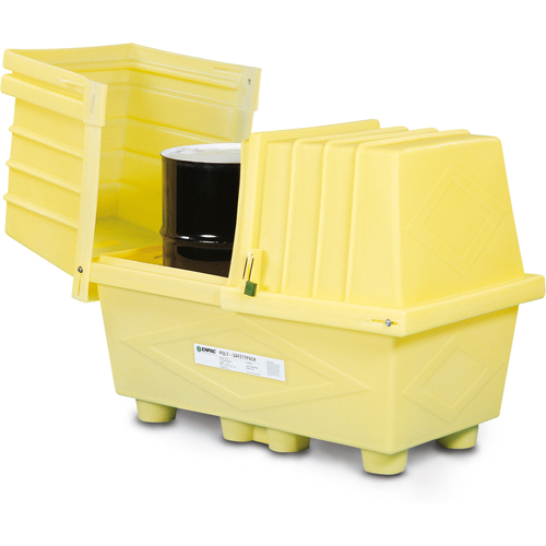 Poly-Safeypacks&reg; With Drain, 60.5" L x 37.25" W x 45.75" H, 1200 lbs. Load Capacity Ontario Safety Products
