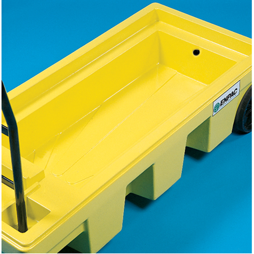 Poly-Spillcart Cart, 66.5" L x 29" W x 43.9" H, 57 US gal. Spill Cap. Ontario Safety Products