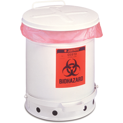 Biohazard Waste Container, 6 gal Capacity Ontario Safety Products