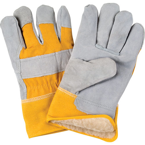 Gants d'ajusteur doubl&eacute;s pour l'hiver, 2T-Grand, Paume en Cuir de vache refendu, Doublure en Boa Ontario Safety Products