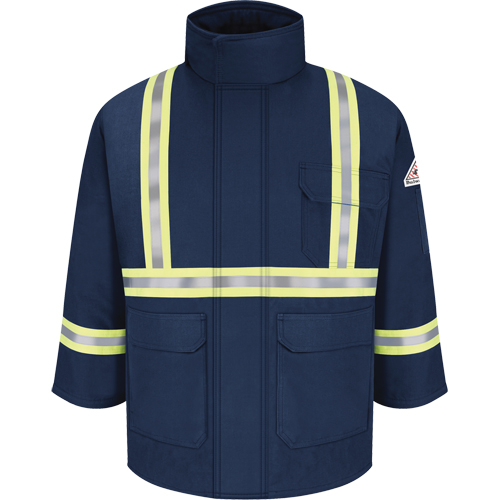 Parkas ignifuges avec bandes r&eacute;fl&eacute;chissantes, Hommes, 3T-Grand, Bleu marine Ontario Safety Products