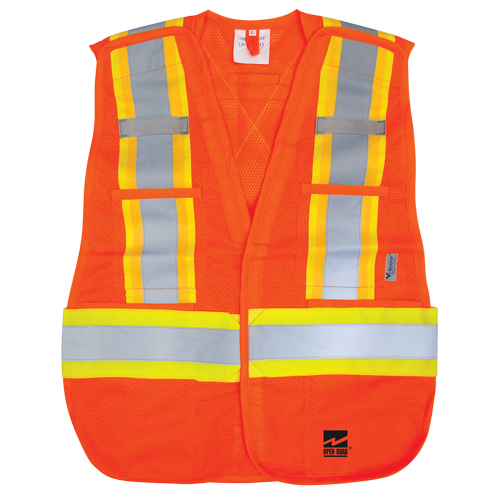 Open Road&reg; Tear Away Vest , High Visibility Orange, Polyester Ontario Safety Products
