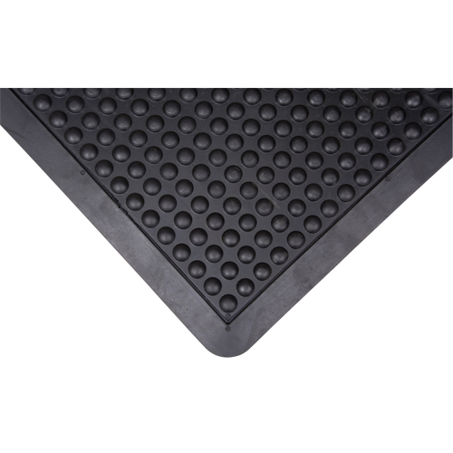 Anti-Fatigue Dome Matting, Bubbled, 2' x 3' x 1/2", Black, Rubber Ontario Safety Products