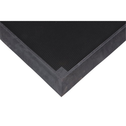 Foot Sanitizing Matting, Rubber, 2-2/3' W x 3-1/4' L x 2-1/2" Thick, Black Ontario Safety Products