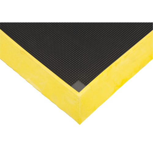 Foot Sanitizing Matting, Rubber, 2-2/3' W x 3-1/4' L x 2-1/2" Thick, Yellow Ontario Safety Products