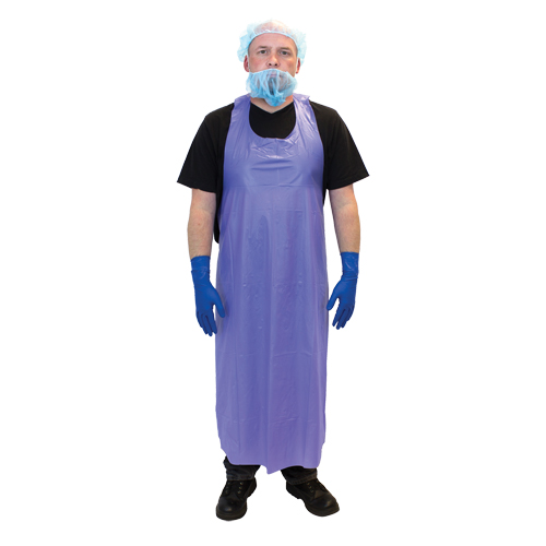 Vinyl Aprons, Vinyl, Blue, 35" W x 45" L Ontario Safety Products