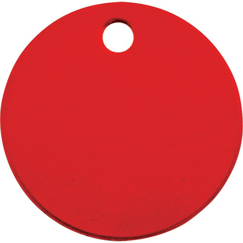 &eacute;tiquettes vierges, Aluminium, 1,5" dia. Ontario Safety Products