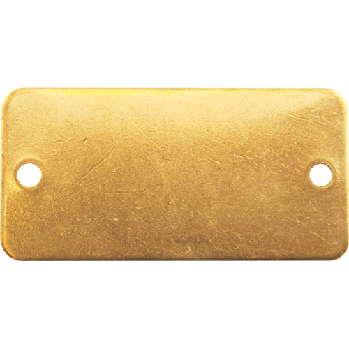 &eacute;tiquettes vierges, Laiton, 3" la x 1" h Ontario Safety Products