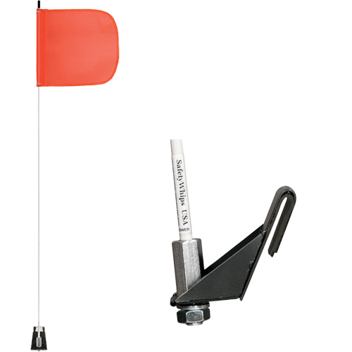Tiges de s&eacute;curit&eacute; pour travaux l&eacute;gers Safety Whip, Fixation Fen&ecirc;tre, Hauteur 5', Orange Ontario Safety Products