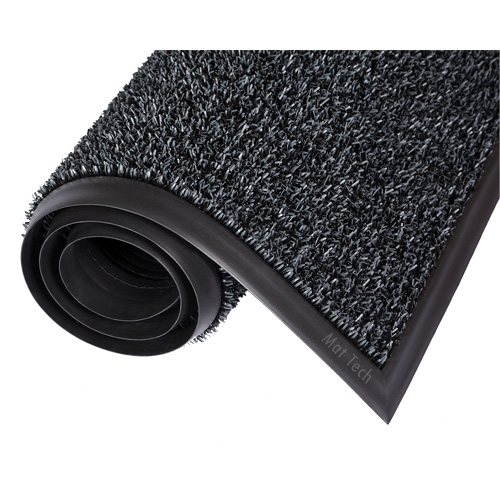 Tapis Astro-Plus, Poly&eacute;thyl&egrave;ne, Grattoir Type, Motif Textur&eacute;, 3-3/10' x 4', Charbon Ontario Safety Products