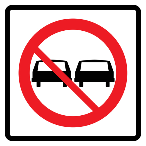 Enseigne enroulable de circulation passage interdit, 29-1/2" x 29-1/2", Vinyle, Pictogramme Ontario Safety Products