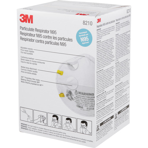Respirateurs contre les particules 8210, N95, Certifi&eacute; NIOSH Ontario Safety Products