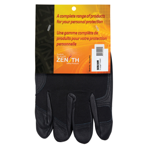 ZM300 Mechanic's Gloves, Grain Leather Palm, Size X-Large Ontario Safety Products
