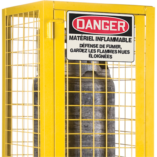 CSA-Compliant Gas Cylinder Safety Cabinet, 2 Cylinder Capacity, 17" W x 17" D x 69" H, Yellow Ontario Safety Products