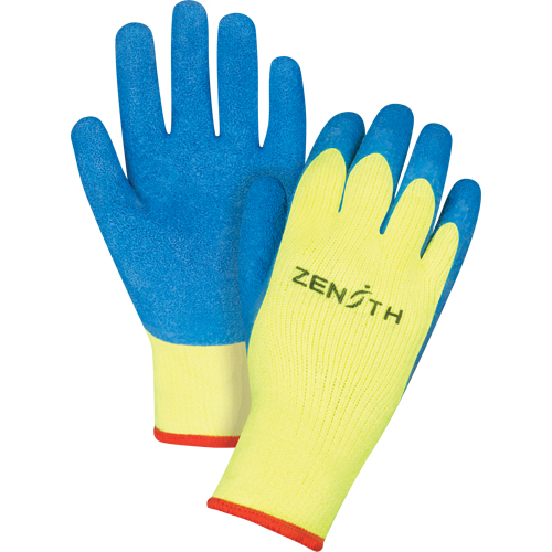 Gants haute visibilit&eacute; doubl&eacute;s d'acrylique & enduits de caoutchouc, 10/T-Grand, R&ecirc;vetement Latex de caoutchouc, Calibre 7, Enveloppe en Tissu &eacute;ponge Ontario Safety Products