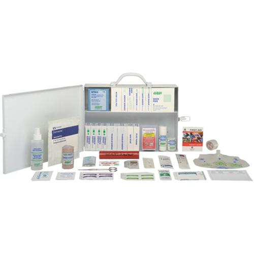 Trousses de premiers soins standards pour le bureau, Dispositif m&eacute;dical Classe 1, Boîte en m&eacute;tal Ontario Safety Products