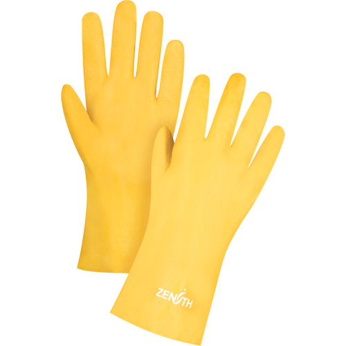 Gants &agrave; fini rugueux et r&eacute;sistants aux produits chimiques, Taille 9, 12" lo, PVC, Doublure en Interlock, 47-mil Ontario Safety Products