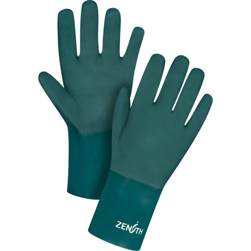 Gants verts &agrave; double enduit, 12" lo, PVC, Doublure en Jersey de coton, 70 mils Ontario Safety Products